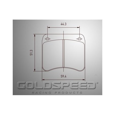 Conjunto de pastilhas de freio Kellgate Goldspeed Corrida -503