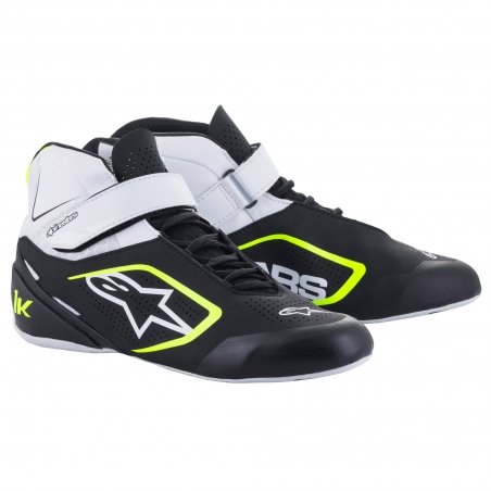 Alpinestars Tech 1-K V2 kartingsko Svart-Hvit-Gul Fluo
