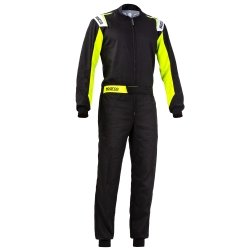 Sparco Rookie Kart Overall Schwarz-Fluo Gelb