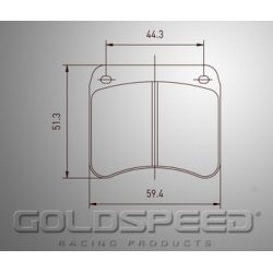 Set of brake pads Kellgate rear, Gold speed Racing-504 – Kart Rac