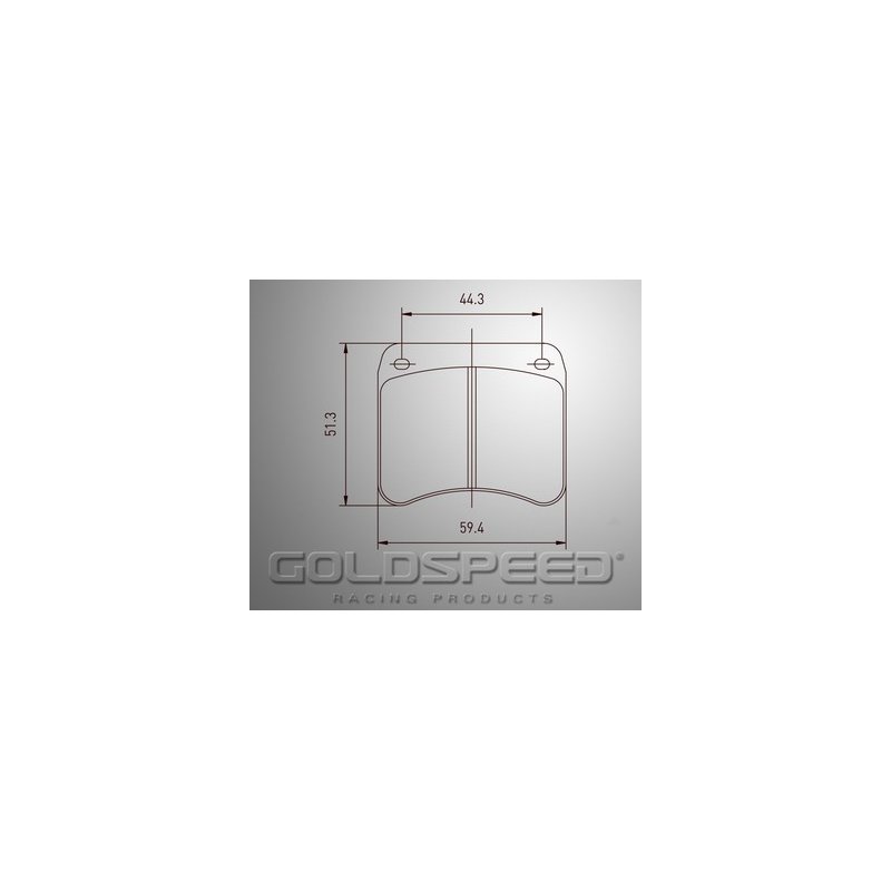 Aseta jarrupalojen Kellgate 13,5 mm Goldspeed Racing -504