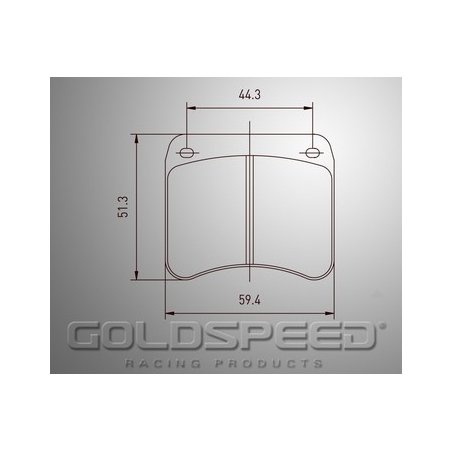 Set remblokken Kellgate 13,5 mm van Goldspeed Racing -504