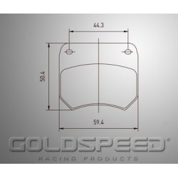 Set of brake pads Kellgate 4 & 6 POD Gold speed Racing-505 – Kart