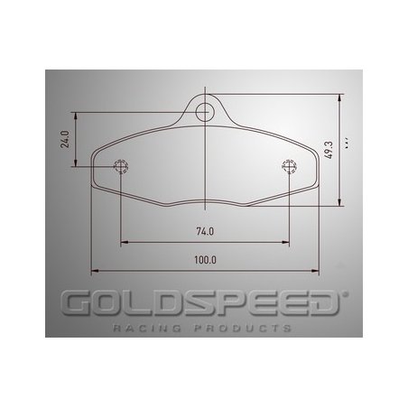 Set brake pads EA/Birel/First Behind Gold's speed Racing-510