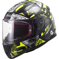 Helm LS2 Rapid Vignette Mini Schwarz-Gelb