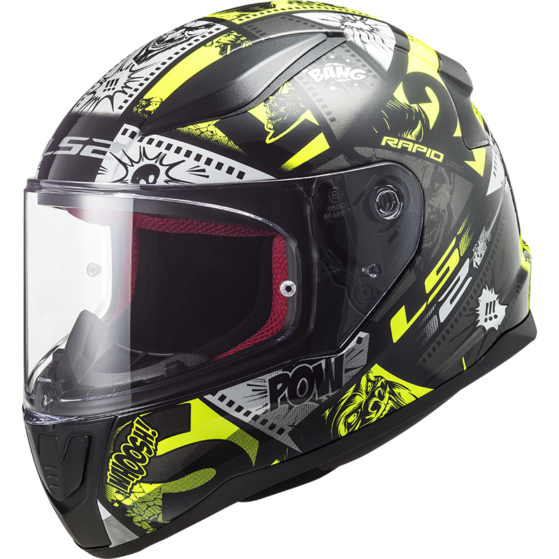 LS2 Rapid Vignette Mini Helmet Schwarz-Gelb