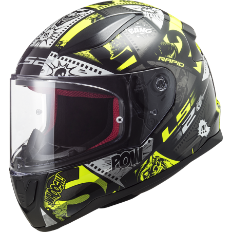 LS2 Rapid Vignette Mini Helmet Noir-Jaune | Karting