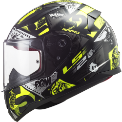 LS2 Rapid Vignette Mini Helmet Black-Yellow | Kart Racing