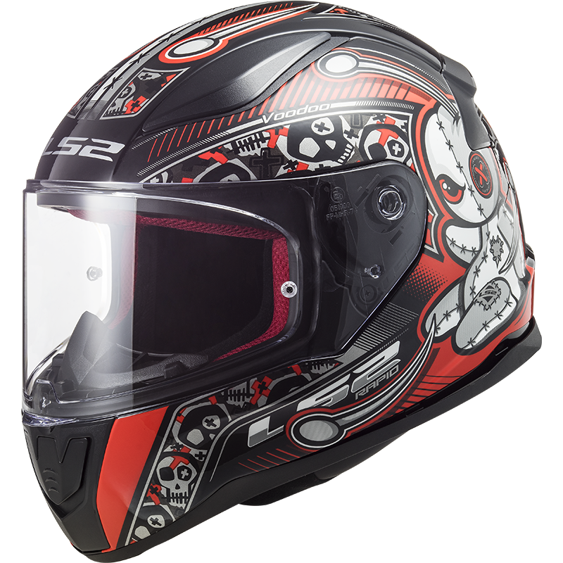Casco LS2 Rapid Voodoo Mini Negro-Rojo