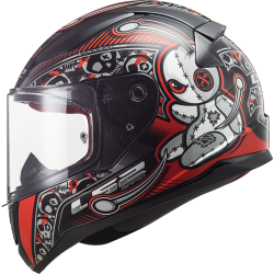 LS2 Rapid Voodoo Mini Hjelm Sort-Rød