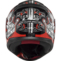 LS2 Rapid Voodoo Mini Helm Zwart-Rood