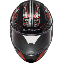 LS2 Rapid Voodoo Mini Capacete Preto-Vermelho