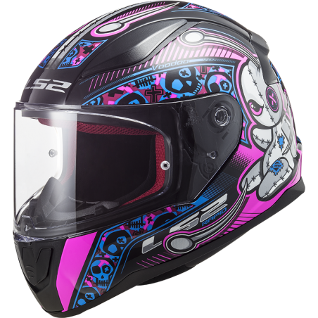 Casco Integral LS2 Rapid Voodoo Mini Negro-Morado Fluo