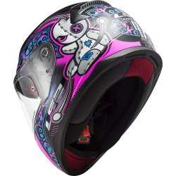 LS2 Rapid Voodoo Mini Helm Zwart-Fluo Paars