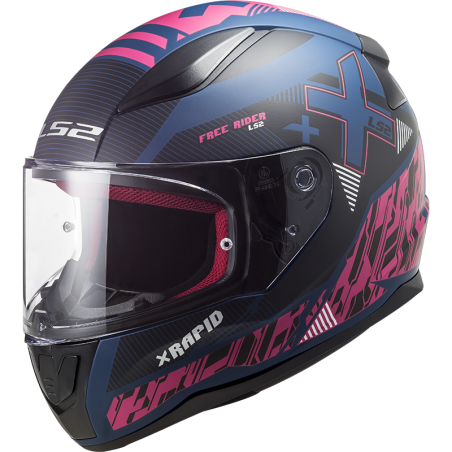 LS2 Rapid Xtreet helmet Matte Blå-Purple