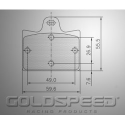 Juego de pastillas de freno PCR Goldspeed Carreras -538