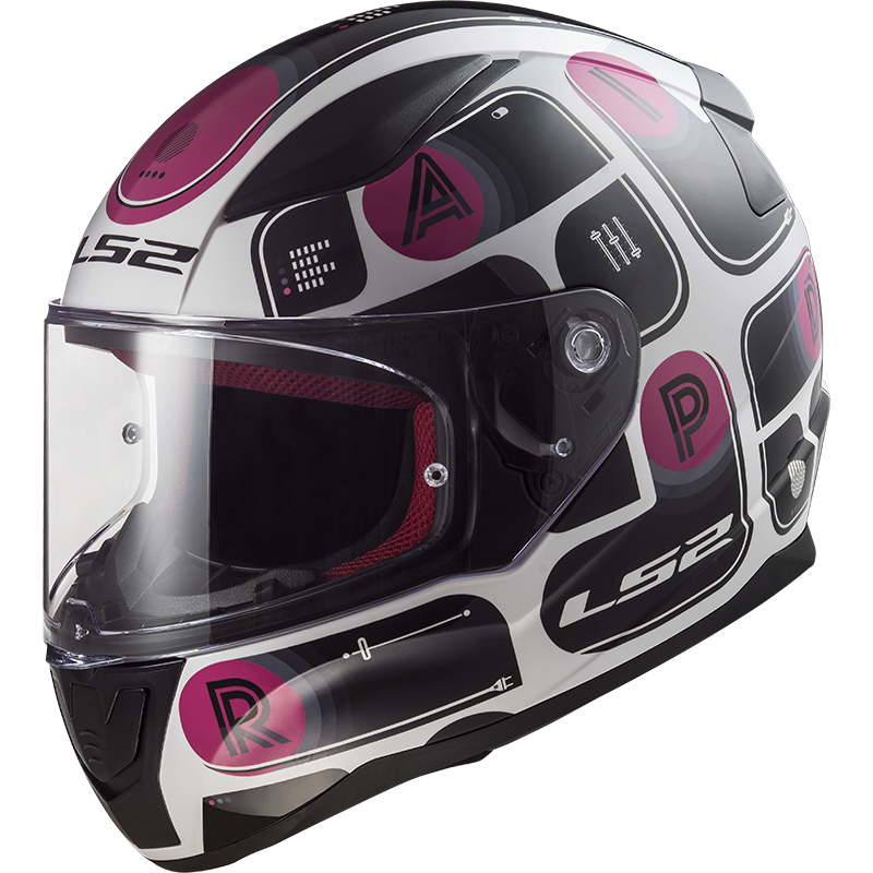 Capacete LS2 Rapid Brick Preto-Roxo