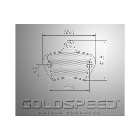 Conjunto de frenos de carreras almohadillas Topkart Goldspeed -550