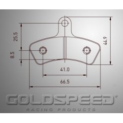 Conjunto de pastilhas de freio da Swiss Hutless Corrida Goldspeed -558