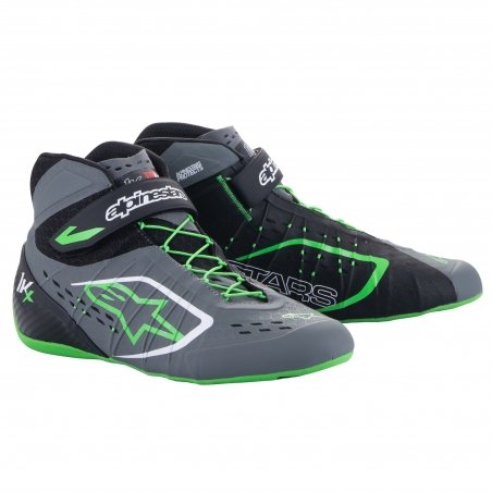 Alpinestars Tech 1-KX V2 kartingskor Svart-Grå-Fluo Grön