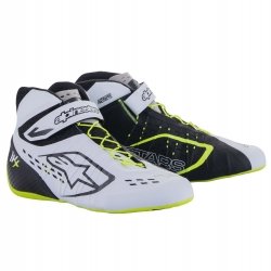 Kartschuhe Alpinestars Tech 1-KX V2 Schwarz-Weiß-Fluo Gelb