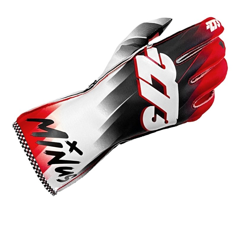 Minus 273 Supersonic Rot-Schwarz-Weiße Handschuhe