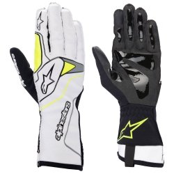 Handschuhe Alpinestars Tech 1-KX V3 Weiß-Fluo Gelb
