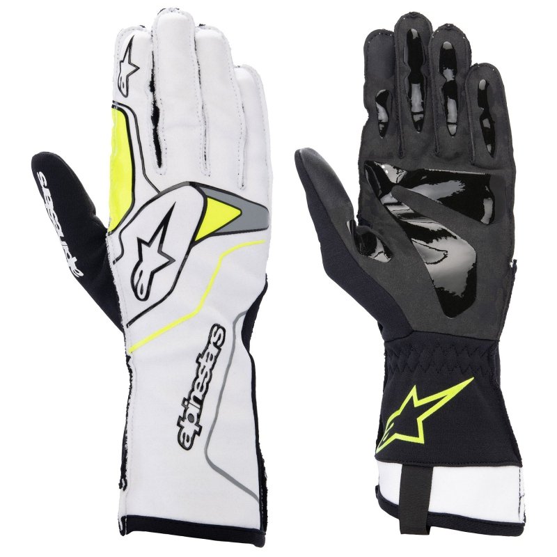 Guanti Alpinestars Tech 1-KX V3 Bianco-Giallo Fluo