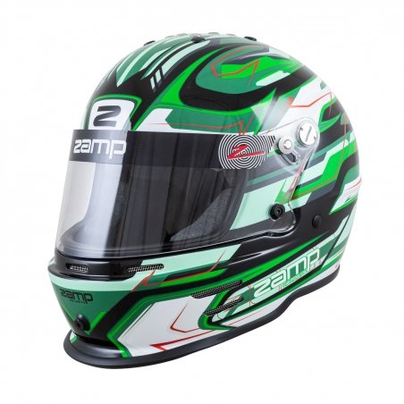 Zamp RZ 42 enfant kart helmet Noir-Green | Karting