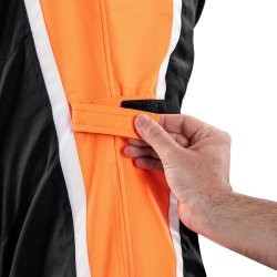 Macacão Sparco Curb Kart Preto-Branco-Laranja Fluo