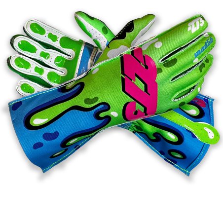 Minus -273 SLIME Mad56 x Green-Cyan-Hot Pink käsineet