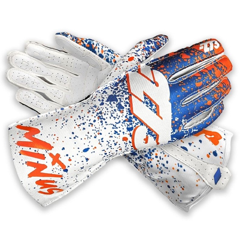 Minus -273 DRIP Orange-Blau-Weiß-Asymmetric Handschuhe