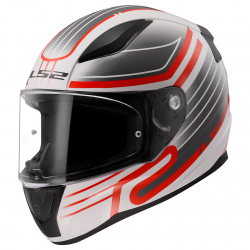 Capacete LS2 Rapid II Circuit Gloss Branco-Vermelho -06