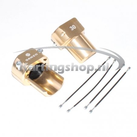 Kit de segurança do pára-choque traseiro Senzo 30mm dourado