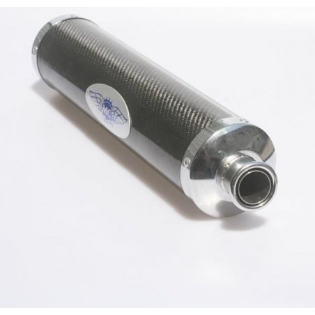 Uitlaatdemper Carbon Zwart MC Racing KZ10
