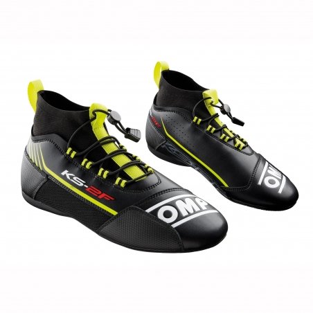 OMP KS-2F Karting Schuhe Schwarz-Fluo Gelb