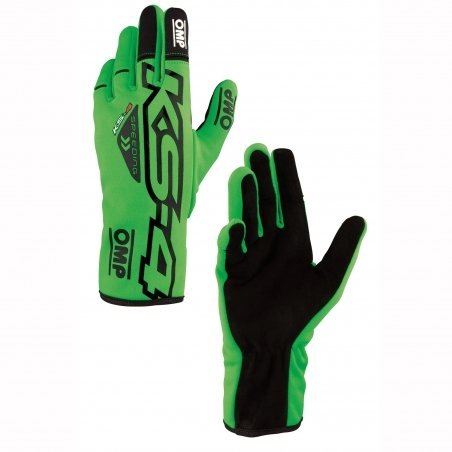OMP KS-4 Kart Handschuhe Grün-Schwarz