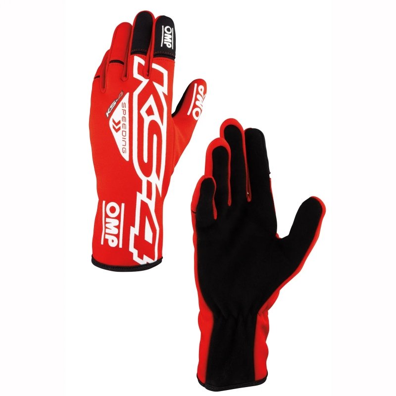 OMP KS-4 Kart handschoenen Rood-White