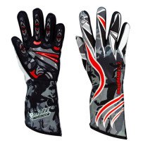 Speed Brisbane G-3 Handschuhe Schwarz-Weiß-Rot
