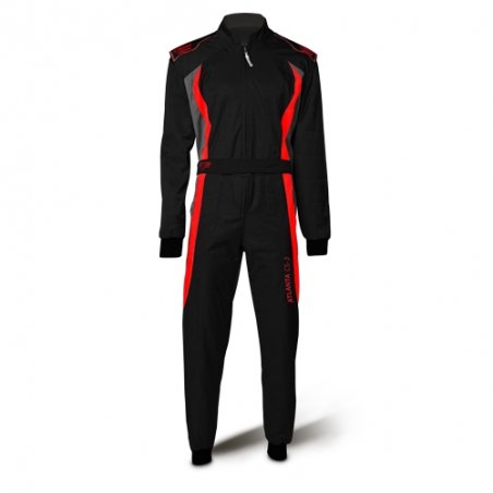 Speed Cordura Atlanta CS-3 Overall Schwarz-Rot-Grey