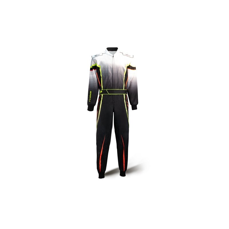Speed Cordura Nevada CS-4 Overall Black-White | Kart Racing