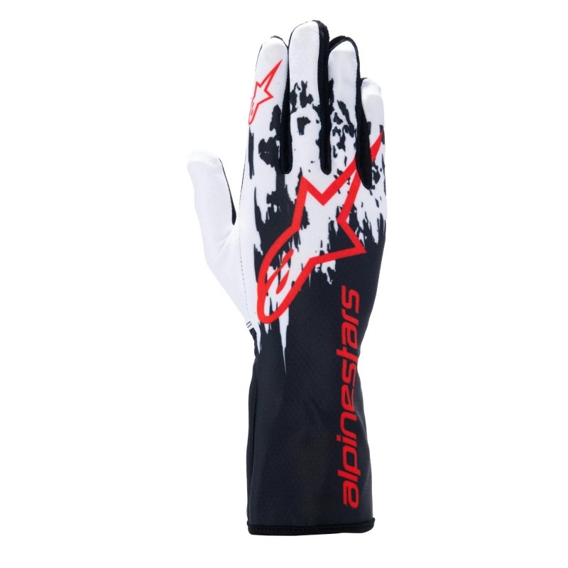 Alpinestars Tech 1-K V3 luvas Preto-White-Vermelho