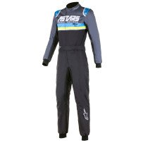 Alpinestars KMX-9 V3 Graphic 4 Kart Overall Zwart-Cyan-Flu