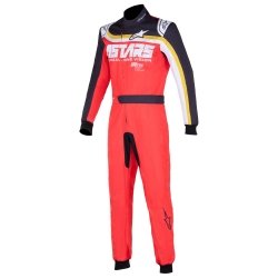 Alpinestars KMX-9 V3 Graphic 2 Kart Overall Rød-Sort-Brass
