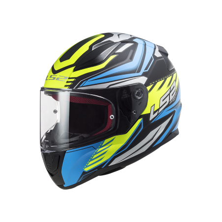 LS2 Rapid Gale Helmet - Matte Preto-Azul-Yellow