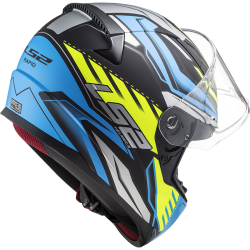 LS2 Rapid Gale Helmet - Matte Zwart-Blauw-Yellow