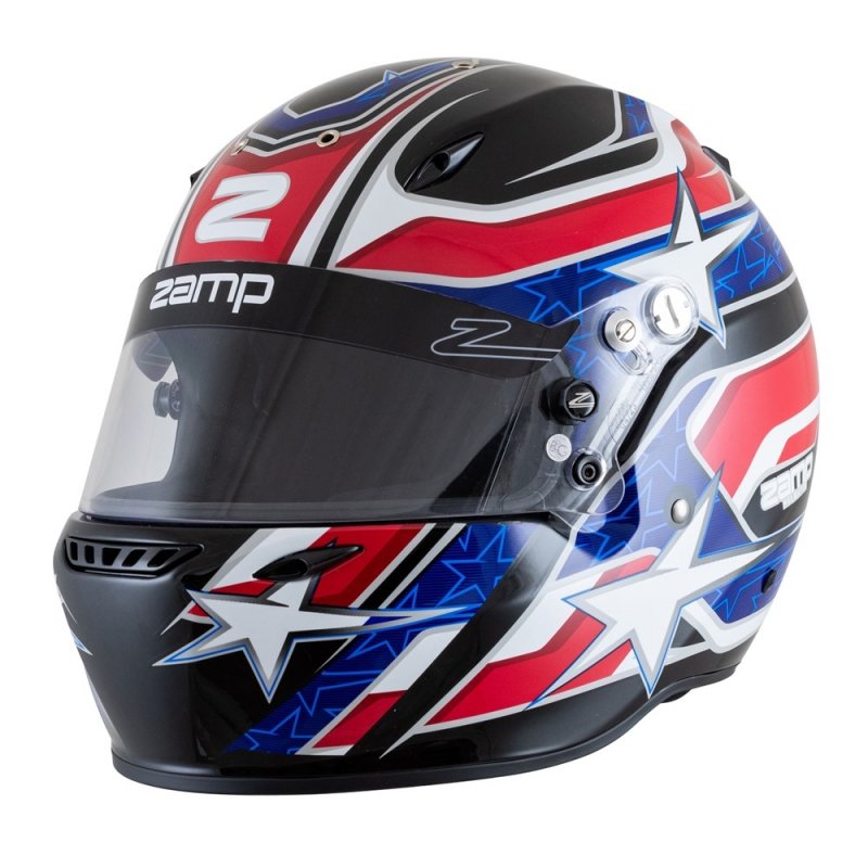 Zamp ZR-72 Sort-Rød-Blå Motorsport Helmet