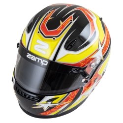 Zamp ZR-72 Sort-Rød-Orange Motorsport Helmet
