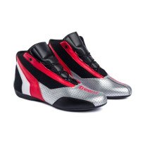 Freem SK22 Shoes Silver-Black-Red | Kart Racing