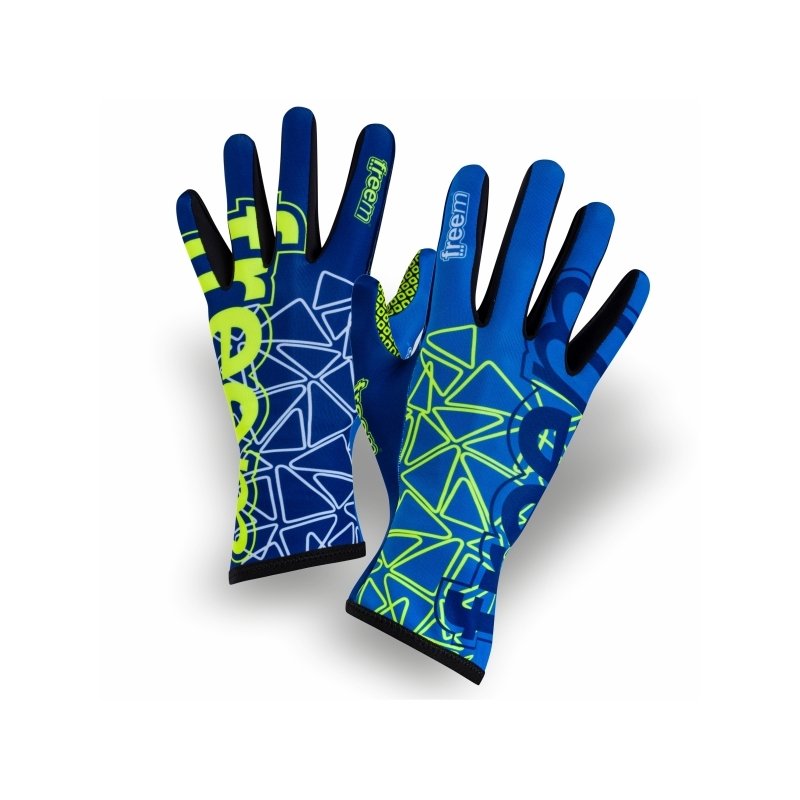 Freem K-SLIGHT22 Handschuhe Blau-Gelb Fluo